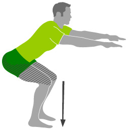 A correct performance of the Single Leg Squat test