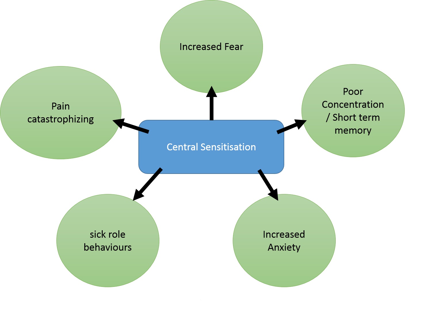 Figure 4: Systemic Effects of Central Sensitisation (McAllister, 2012)