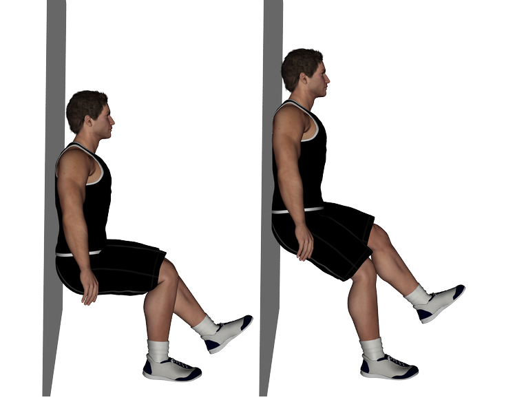 Wall Squat Leg Strength Test